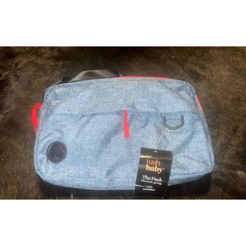 Tushbaby The Pack The on the go bag Dark Chambray Sling‎ Bag NWT